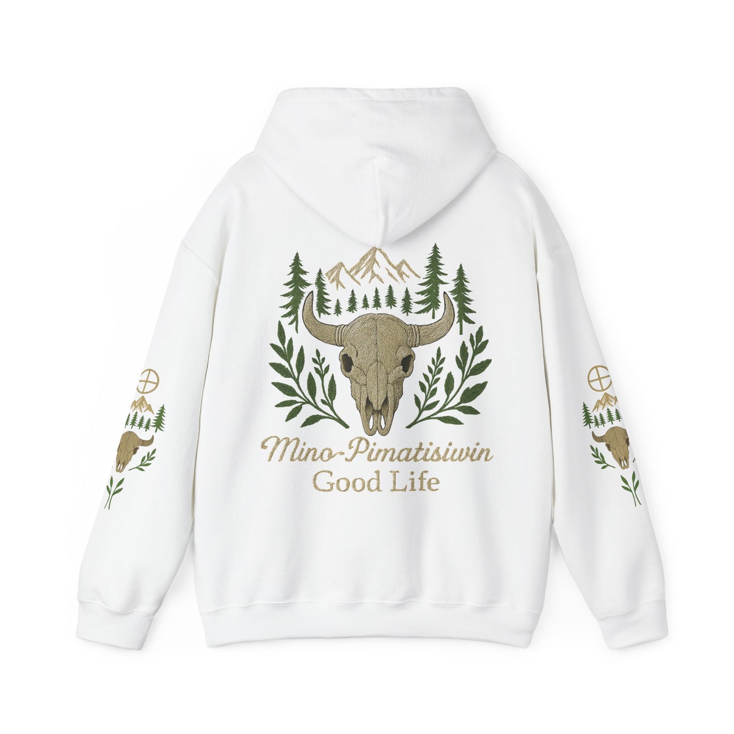 MINO-PIMATISIWIN | Men’s Good Life Hoodie – Strength & Balance in the Cree Good Life Teaching