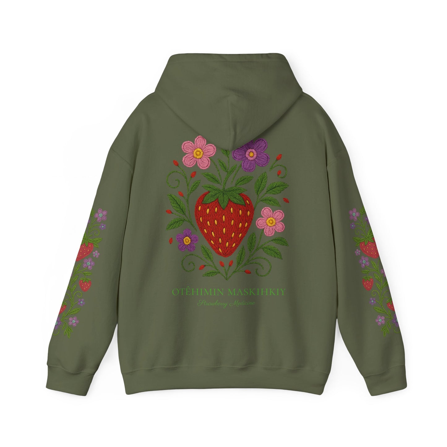 OTÊHIMIN MASKIHKIY | Strawberry Medicine Hoodie – Cree for “Heart Berry Medicine”