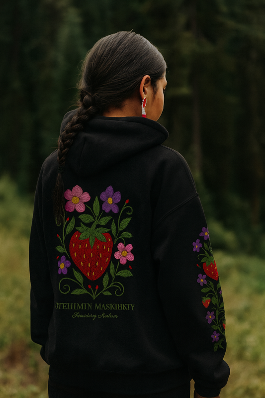 OTÊHIMIN MASKIHKIY | Strawberry Medicine Hoodie –  Cree for “Heart Berry Medicine”