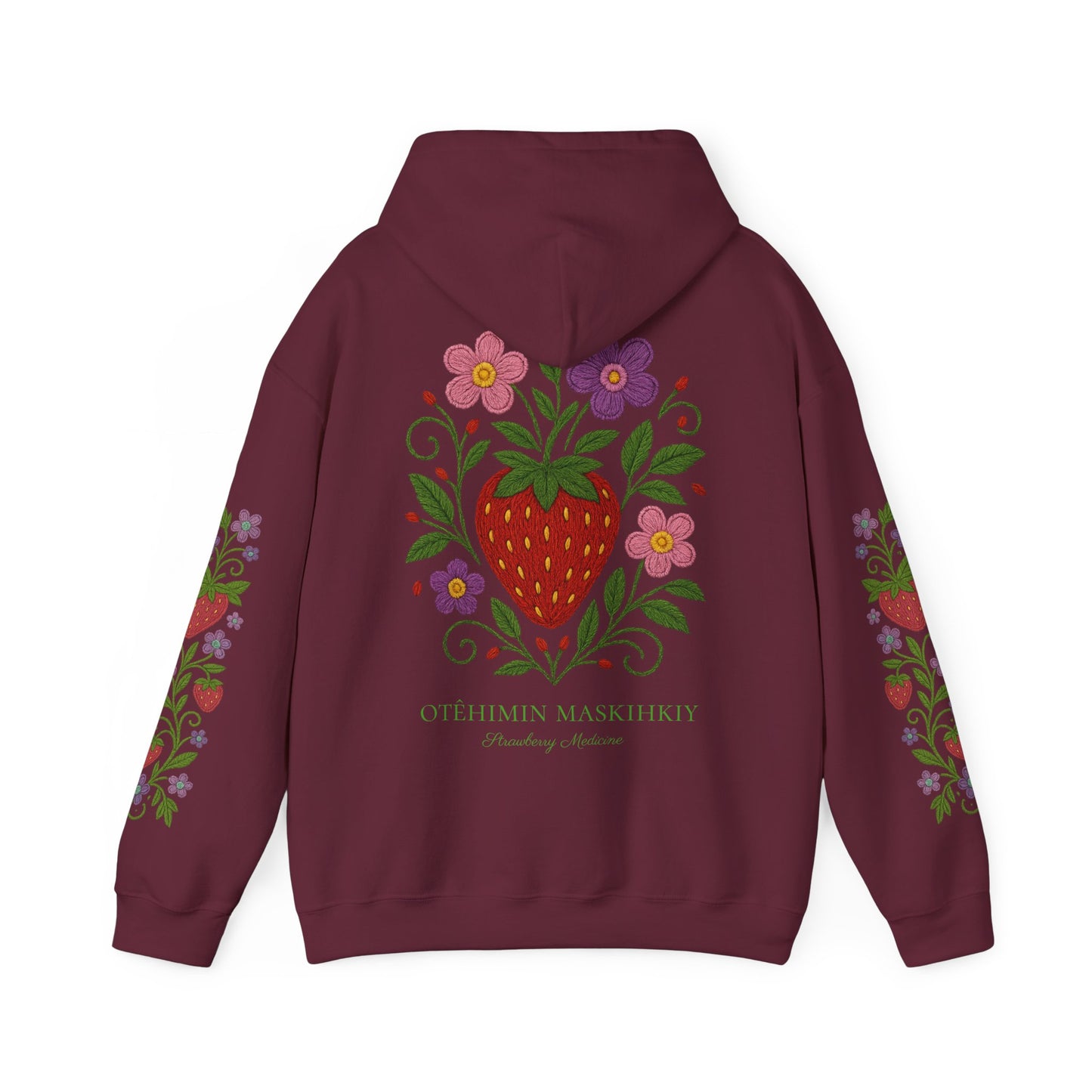 OTÊHIMIN MASKIHKIY | Strawberry Medicine Hoodie –  Cree for “Heart Berry Medicine”
