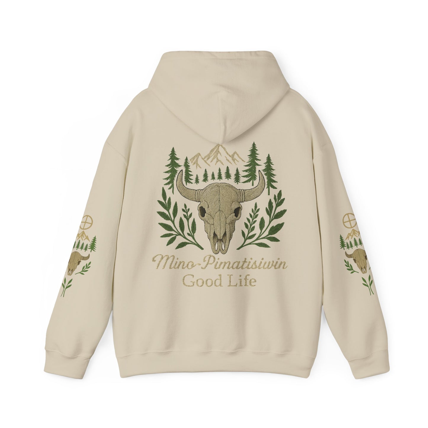 MINO-PIMATISIWIN | Men’s Good Life Hoodie – Strength & Balance in the Cree Good Life Teaching